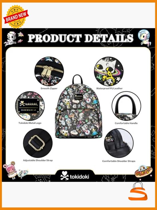 Mini Backpack Purse for Women, PU Leather Shoulder Bag Daypack Handbag for Work main image 5